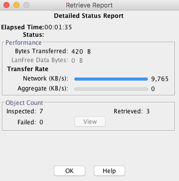 retrieve status
